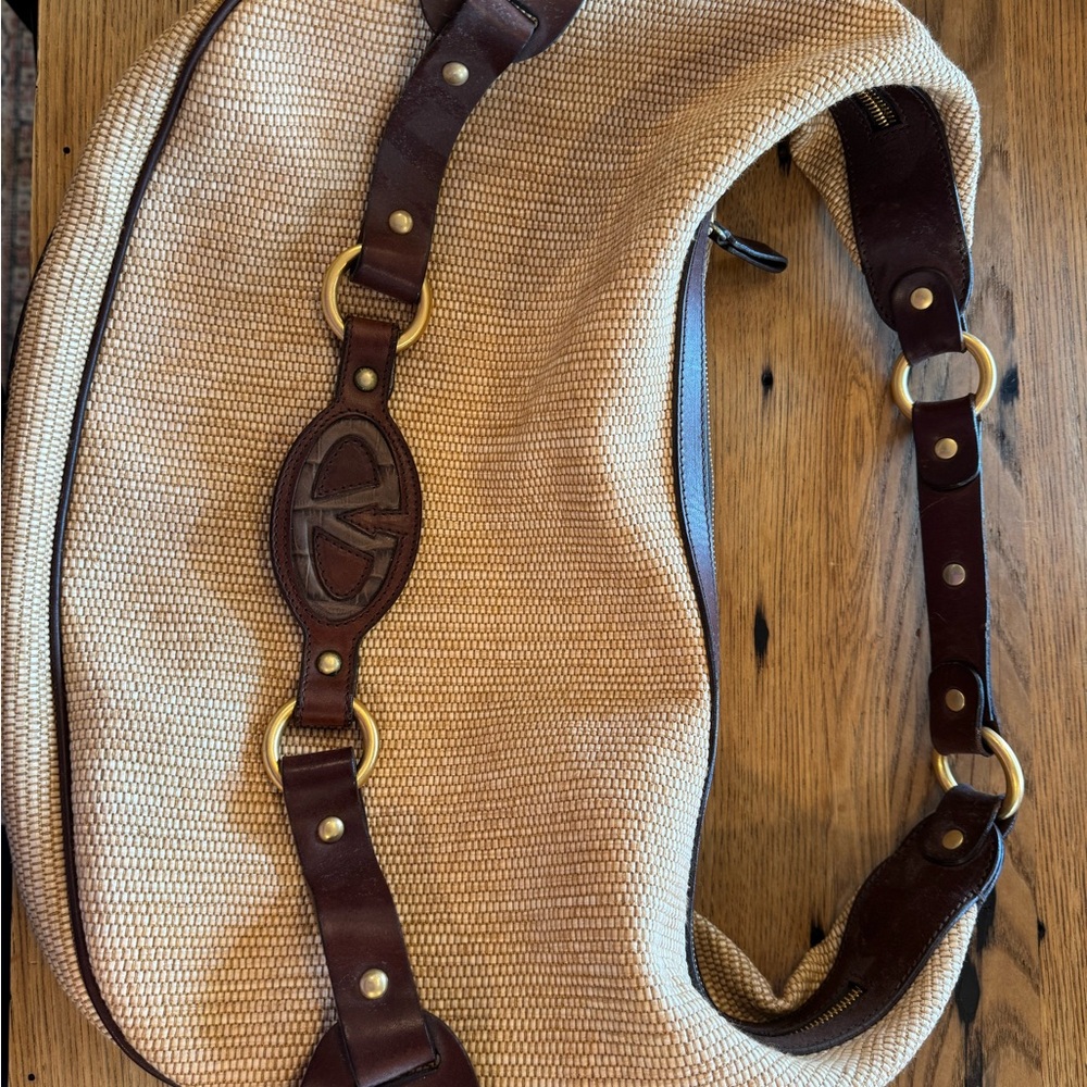 Valentino Tan and Brown Shoulder Bag